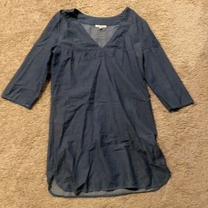 Jean looking dress flowy with 3/4 sleeve